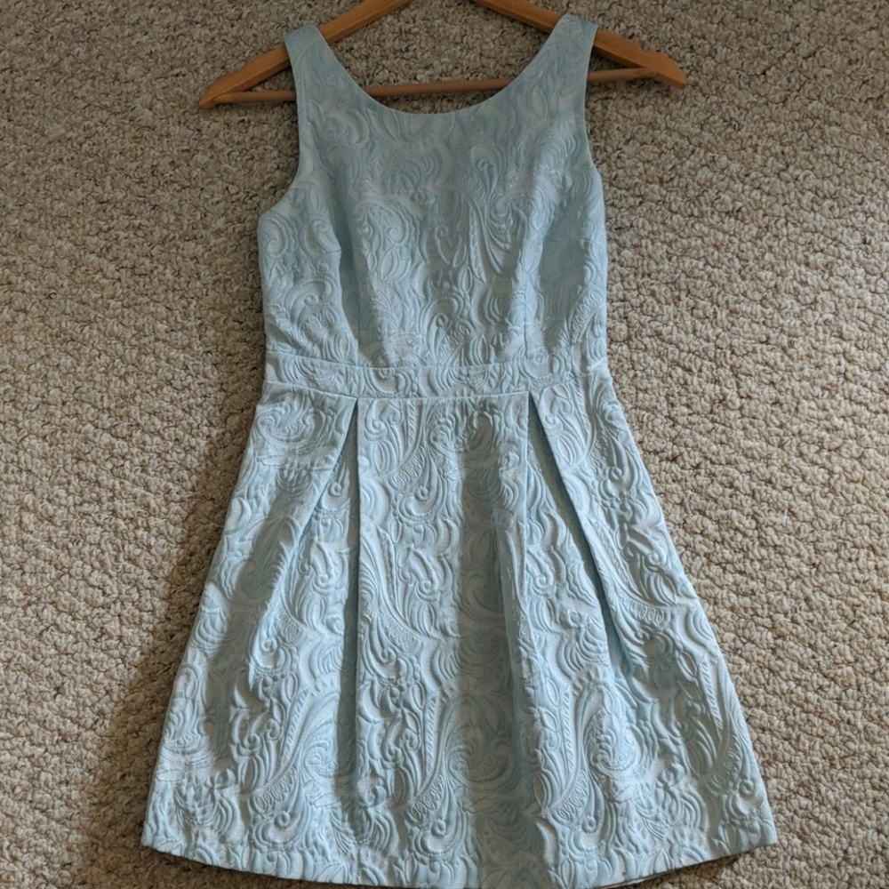 Ms Selfridge mint embroidered dress